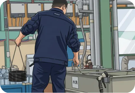 曙工場内：めっき作業担当 仕事内容